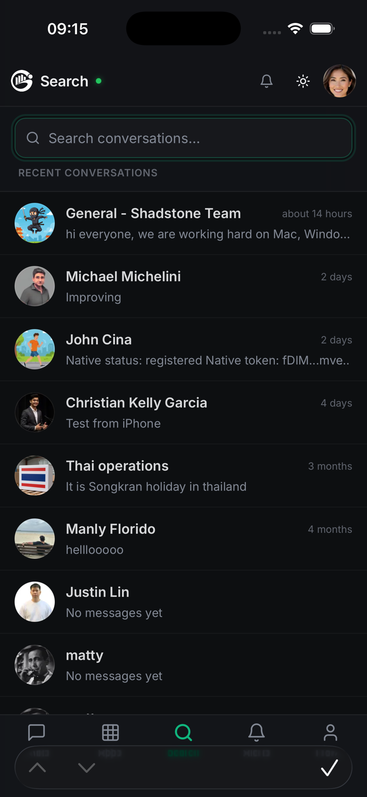 GFAVIP Chat iOS — search conversations